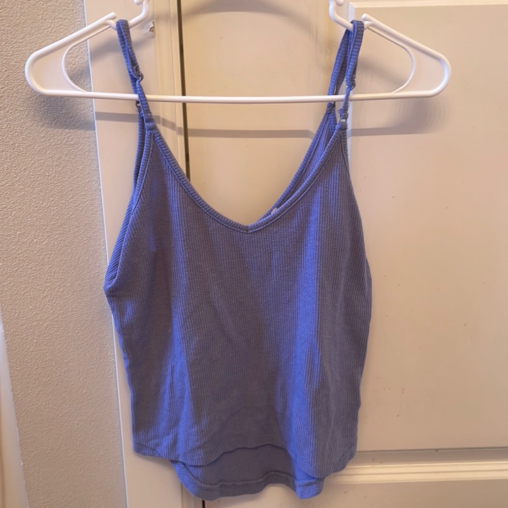 Small Me to We blue tank top